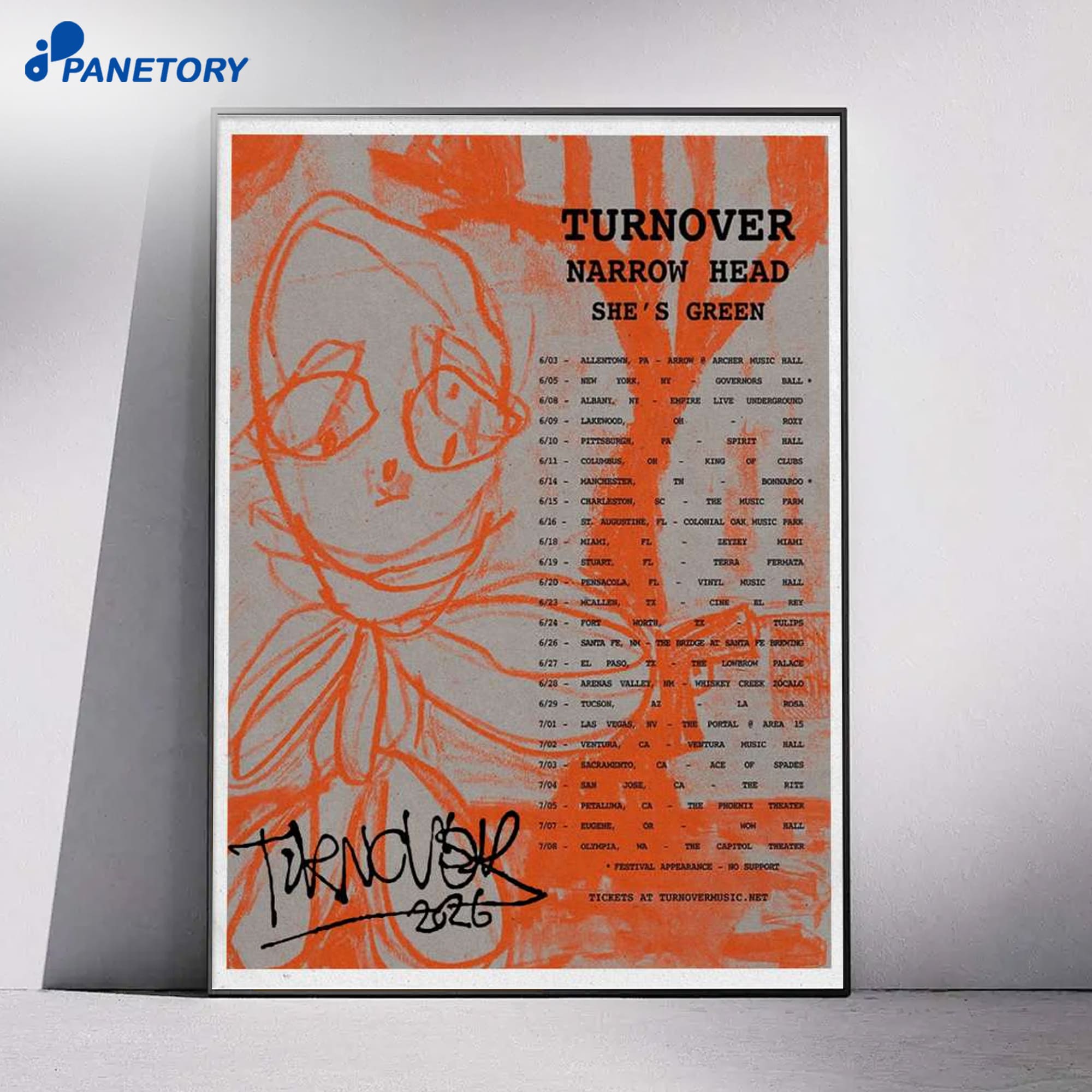 Turnover 2026 tour poster
